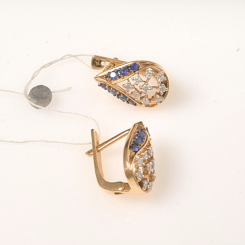 Серьги 45-1-DS-E-012789 (Au 585)