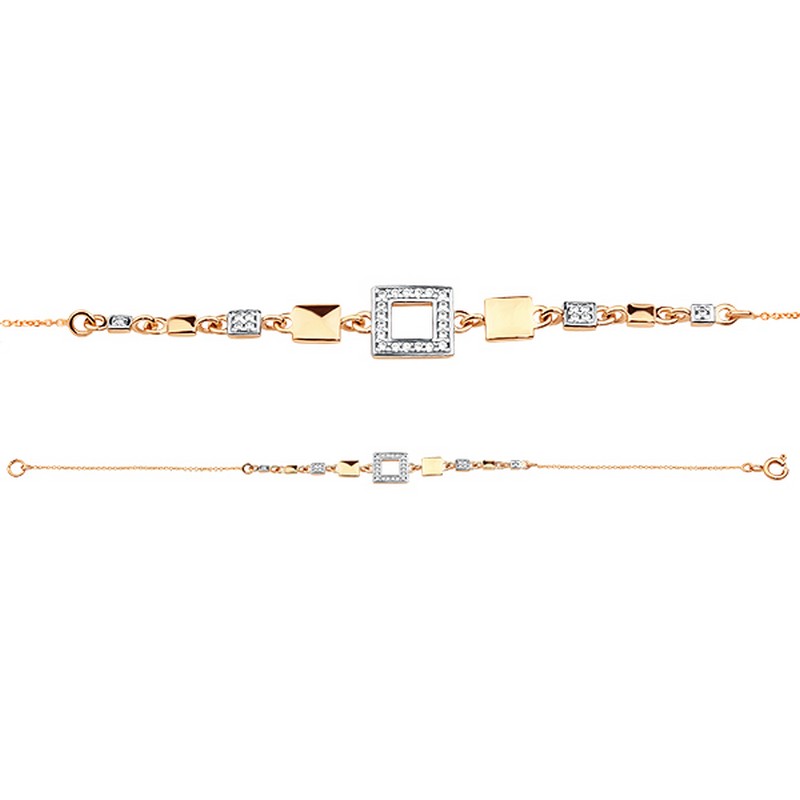 Браслет 120024F384л-17 (Au 585)