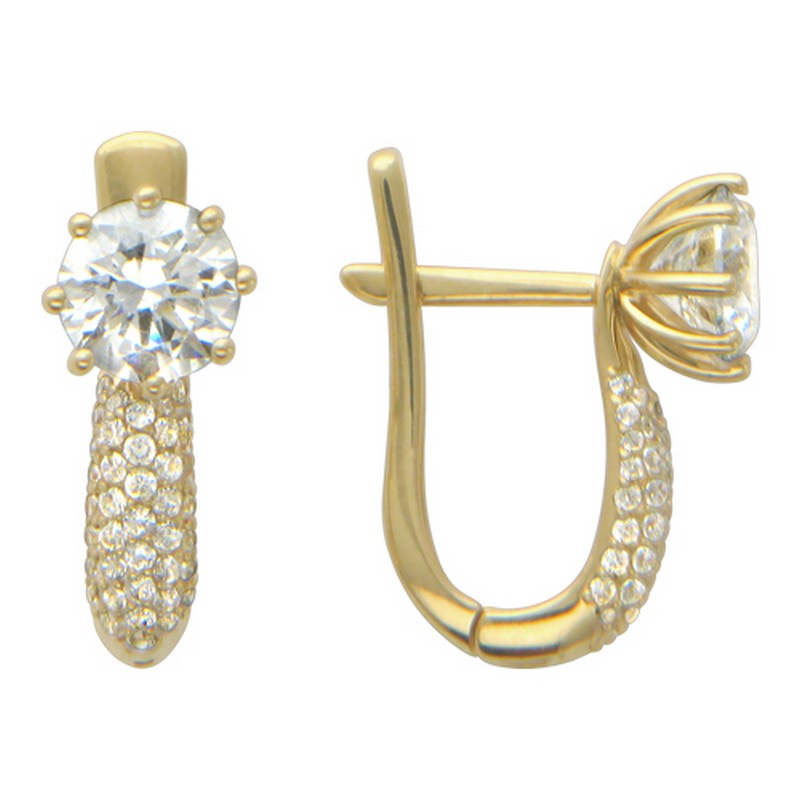 Серьги 01С134877 (Au 585)