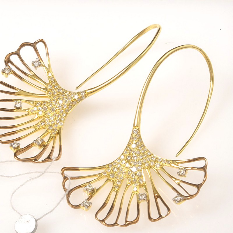 Серьги 46-3-DD-E-000489 (Au 585)