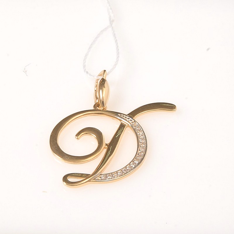 Подвеска 75404 Буква Д (Au 585)