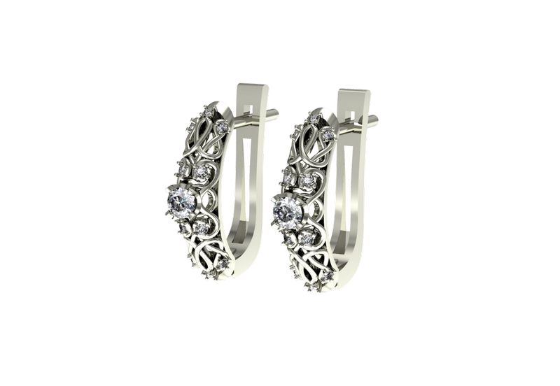 Серьги 321055 (Au 585)