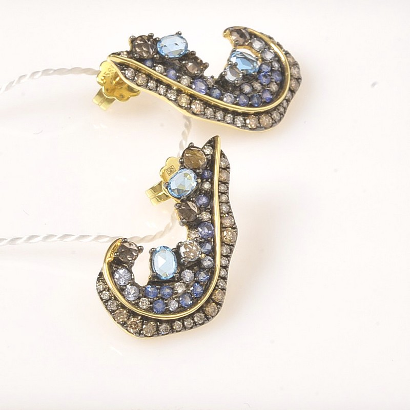 Серьги 46-3-DХ-E-000726 (Au 585)