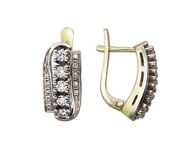 Серьги 01С166219Ж (Au 585)