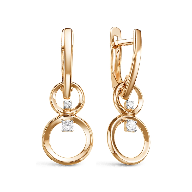 Серьги 129082 (Au 585)